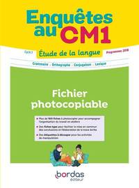 Enquêtes au … CM1, Fichier photocopiable - Etude de la langue