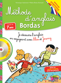 Méthode d'anglais Bordas à partir de 7 ans avec un CD Audio