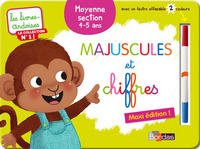 Les livres-ardoises Majuscules et Chiffres - Moyenne Section