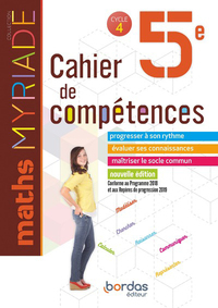Mathématiques, Myriade 5e, Cahier de compétences