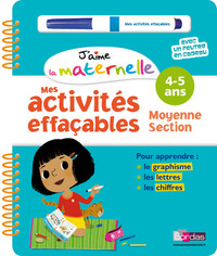 J'aime la maternelle - Mes activités effaçables - Moyenne section