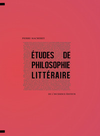 Études de philosophie littéraire