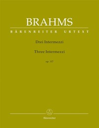 JOHANNES BRAHMS : THREE INTERMEZZI OP.117 - PIANO