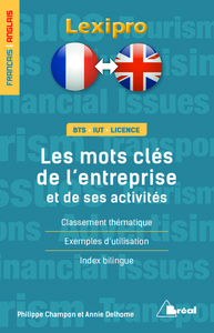 Les mots clés de l'entreprise et de ses activités (français/anglais)