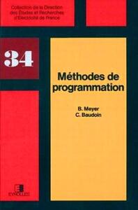 METHODES DE PROGRAMMATION