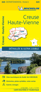 Carte Départementale Creuse, Haute-Vienne