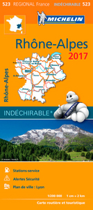 CARTE REGIONALE 523 RHONE ALPES  2017