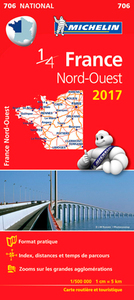 CARTE NATIONALE 706 FRANCE NORD-OUEST 2017