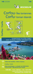 Carte Zoom Corfou - Îles Ioniennes / Corfu - Ionian Islandss