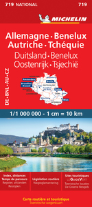 CARTE NATIONALE ALLEMAGNE, BENELUX, AUTRICHE, TCHEQUIE / DUITSLAND, BENELUX, OOSTENRIJK, TSJECHIE