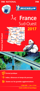 CARTE NATIONALE 708 FRANCE SUD-OUEST 2017