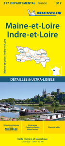 Carte Départementale Indre-et-Loire, Maine-et-Loire