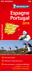 CARTE NATIONALE 734 ESPAGNE, PORTUGAL 2016