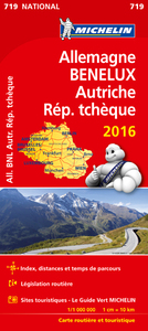 CARTE NATIONALE 719 ALLEMAGNE, BENELUX, AUTRICHE, REPUBLIQUE TCHEQUE 2016