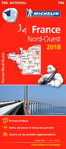 CARTE NATIONALE 706 FRANCE NORD-OUEST 2018