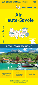 Carte Départementale Ain, Haute-Savoie