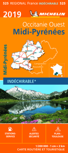 Carte Régionale Midi-Pyrénées 2019