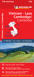 Carte Nationale Vietnam Laos Cambodge / Vietnam Laos Cambodia