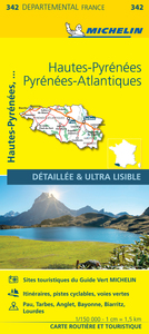 Carte Départementale Hautes-Pyrénées, Pyrénées Atlantiques