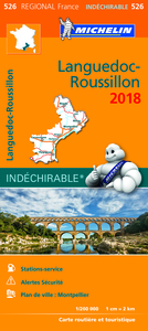 CARTE REGIONALE 526 LANGUEDOC ROUSSILLON 2018