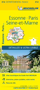 Carte Départementale Essonne, Paris, Seine-et-Marne