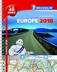 Atlas Europe 2018 - Atlas Routier et Touristique (A4-Spirale)