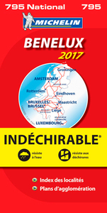 CARTE NATIONALE 795 BENELUX 2017 INDECHIRABLE/BENELUX 2017-OVERSCHEURBAAR