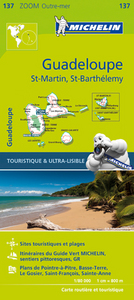 Carte Zoom Guadeloupe - St Martin - St Barthélémy