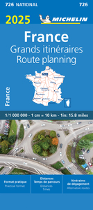 CARTE NATIONALE FRANCE - GRANDS ITINERAIRES 2025