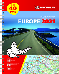 Atlas Europe 2021 - Atlas Routier et Touristique (A4-Spirale)