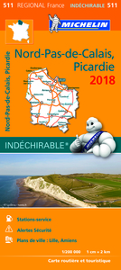 CARTE REGIONALE 511 NORD-PAS-DE-CALAIS, PICARDIE 2018