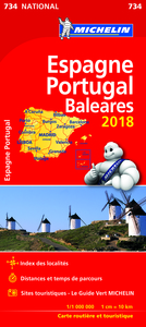 Carte Nationale Espagne, Portugal 2018