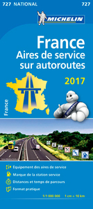 Carte Nationale Aires de service sur autoroutes France 2017