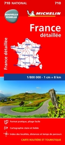 CARTE NATIONALE FRANCE DETAILLEE - 1/800 000