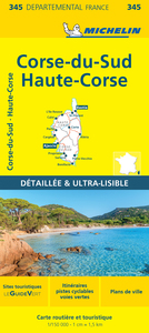 CARTE DEPARTEMENTALE CORSE-DU-SUD, HAUTE-CORSE