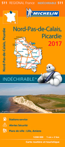 CARTE REGIONALE 511 NORD-PAS-DE-CALAIS, PICARDIE 2017