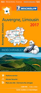 CARTE REGIONALE 522 AUVERGNE LIMOUSIN 2017