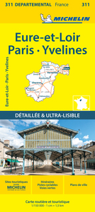 CARTE DEPARTEMENTALE EURE-ET-LOIR, PARIS, YVELINES