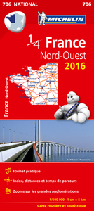 CARTE NATIONALE 706 FRANCE NORD-OUEST 2016