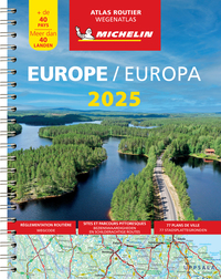 ATLAS EUROPE 2025 - ATLAS ROUTIER ET TOURISTIQUE (A4-SPIRALE)