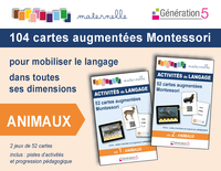 104 cartes augmentées Montessori "Animaux"