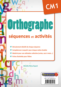 Orthographe CM1 séquences et activités (classeur)