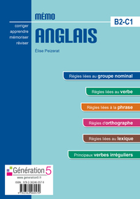 Mémo anglais B2-C1 (Classes prépas / Ens. supérieur) - édition 2016