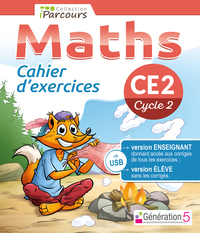 CAHIER NUMERIQUE IPARCOURS MATHS CE2 (CLE USB) 2018