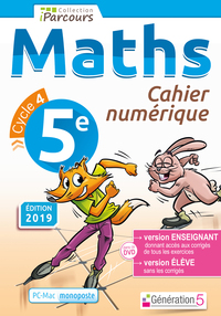 Mathématiques, Cahier iParcours 5e, CD-Rom enseignant monoposte