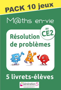 M@ths en-vie - Pack 10 jeux de 5 livrets - Résolution de problèmes au CE2