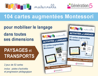 104 cartes augmentées Montessori "Paysages et Transports"