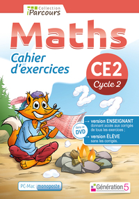 CAHIER NUMERIQUE IPARCOURS MATHS CE2 (DVD ENSEIGNANT MONOPOSTE) 2018