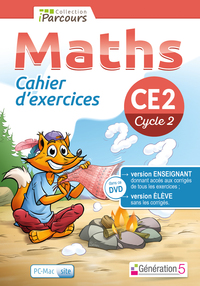 CAHIER NUMERIQUE IPARCOURS MATHS CE2 (DVD ENSEIGNANT SITE) 2018