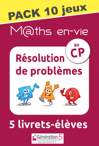 M@ths en-vie - Pack 10 jeux de 5 livrets - Résolution de problèmes au CP